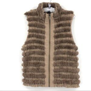 Etcetera Taupe Reversible Vest S